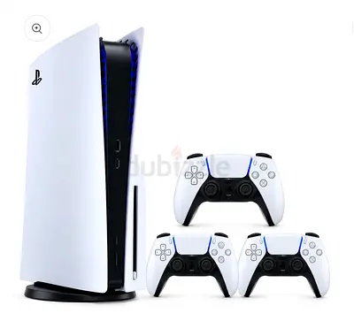 Sony PlayStation 5 Gaming Console Fat – Disc Edition with 3 Controllers, 825GB - PS5