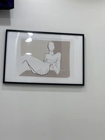 Framed Minimalist Line Art Print — Nude Silhouette