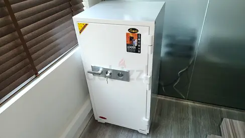 Large White Office Safe / Fireproof Cabinet - Good Condition