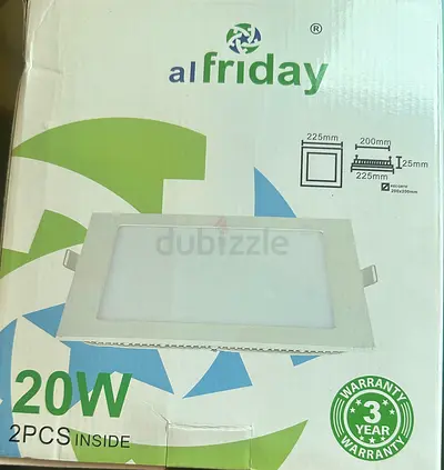 al friday 20W LED recessed panel light (2 pcs) - new in box