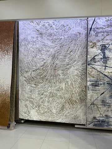 Large modern abstract area rug - neutral tones,