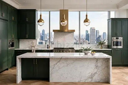 Alverra Penthouse Kitchen Renovation, Island Kitchen – Lagoon