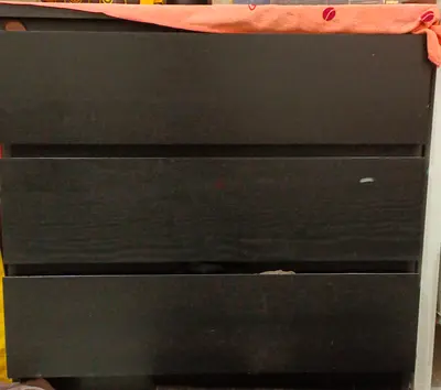 IKEA Used 3-Drawer Black Chest Dresser - Compact and Sturdy