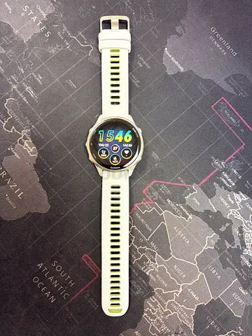 Forerunner 970 - Titanium with Whitestone Case and Whitestone/Translucent Amp Yellow Band