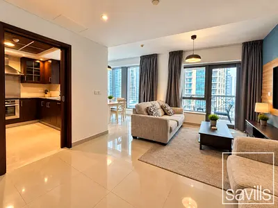 Balcony | Fountain Views | Prime Location