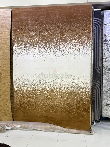 Large modern beige-brown gradient rug