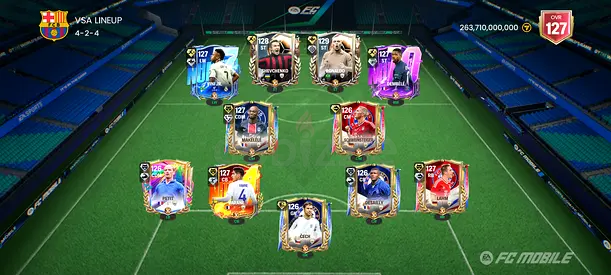 FC Mobile Account ( 127 ovr ) ; Full Details In Description