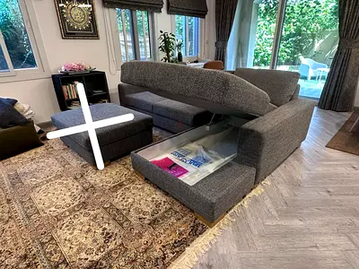 Almost brand new Condition IKEA Sorvoline L Shape Sofa with Storage