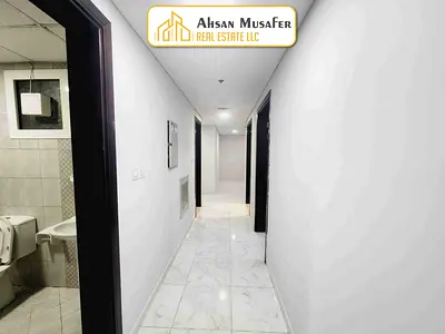 //BRAND NEW BUILDING+ONE MONTH FREE+PARKING FREE +6CHQS// EASY EXIT TO DUBAI NEAR RTA BUS STOP LAST UNIT 2BHK WITH 2WASHROOM