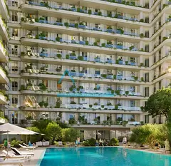 Pool-Facing 2BR | Furnished Apartment | Balcony & Play Area