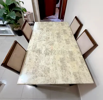 Marble dining table 4 seater