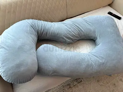 Large U-Shaped Full Body Pregnancy/Support Pillow - Light Grey