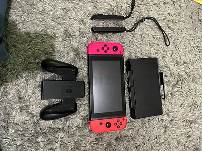 Nintendo Switch V1 USED with Joy-Con with power bank and no dock no charger