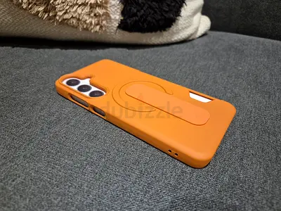 Samsung S24+ Plus - Orange phone case with strap-stand, holder and card holder new