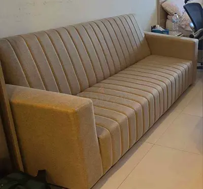 Modern 3-4 Seater Convertible Sofa Bed - Beige
