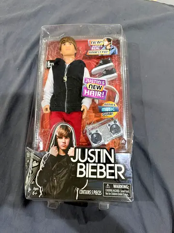 Justin Bieber collectible doll in original packaging - unopened