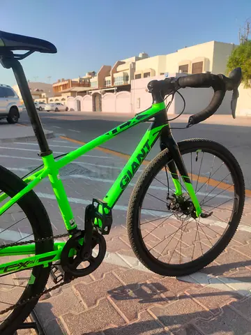 Giant green hybrid/road bike - XS 42 cm with carbon fork and alloy lightweight frame, good condition