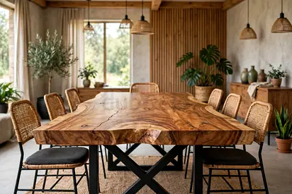 Corvyn Live-Edge Acacia Meeting Table Dubai, Boardroom – Eclipse | Salam UAE
