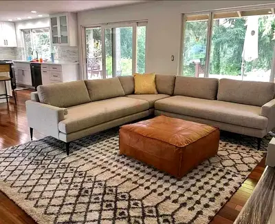 Perfect Condition West Elm New Andes Corner Sofa