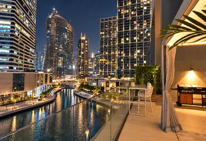 Fully Furnished | 2Bed Plus Maids | Water Front
