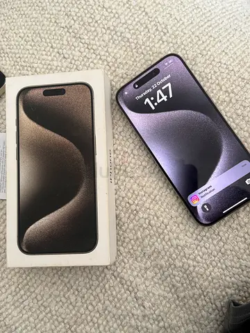iPhone 15 Pro - 128GB (Natural Titanum) with Original Box, Good Condition