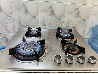 Used 4-Burner Stainless Steel Gas Hob - Working Condition