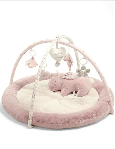 Soft Pink Plush Baby Play Gym / Activity Mat with Hanging Toys, mamas & papa brand with original box
