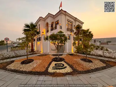 Villa for sale opposite a garden, including registration fees, electricity, water and air condition