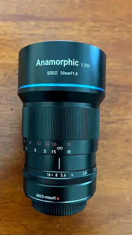 SIRUI 50mm f1.8 Anamorphic Cinema Lens 1.33x (M4/3 Mount) APS-C