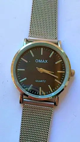 Omax quartz men's watch with mesh strap - working condition