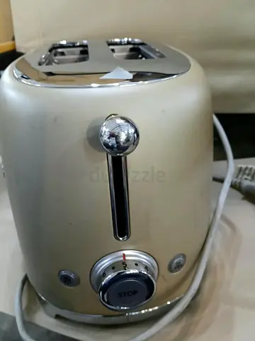 Used 2-Slice Electric Toaster - Beige/Chrome