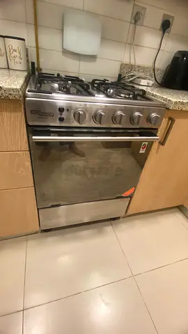 ‼️4-Burner Gas Cooker 60x60 cm with Electric Oven and Rotisserie - Stainless Steel‼️Must go