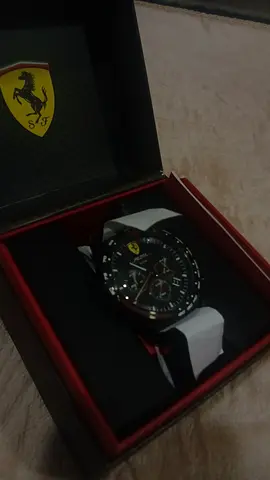 ScuderiaFerrari men's chronograph watch in original box - black dial, black strap