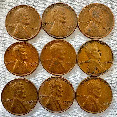 USA Wheat Lincoln Cent Collection (old antique coins)