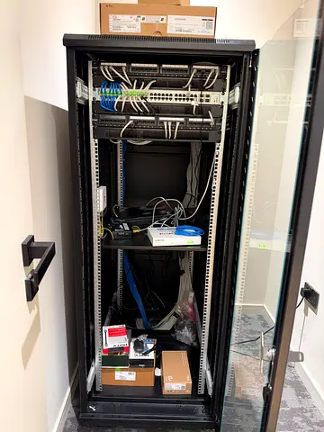 Full Server Rack Cabinet with Network Switches & Equipment