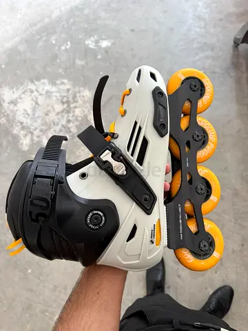 Used adult inline skates - size 50 frame, good condition