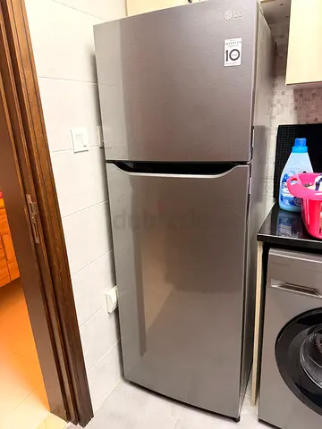 LG single door refrigerator - good condition, stainless finish