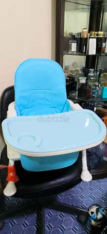 Portable Clip-On / Booster High Chair with Tray - Light Blue