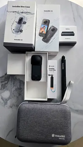 Insta360 X3/ Action Camera with Diving case. Floating Hand. extra battery (used, good condition)
