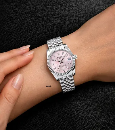 Rolex Lady-Datejust Stainless Steel Pink Dial Automatic Watch (Jubilee Bracelet)