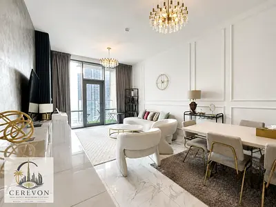 Luxurious Furnished 2-Bedroom Apartment for Rent | Amna Tower, Al Habtoor City