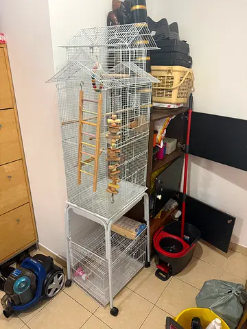 LARGE INDOOR PARROT CAGE and one small one