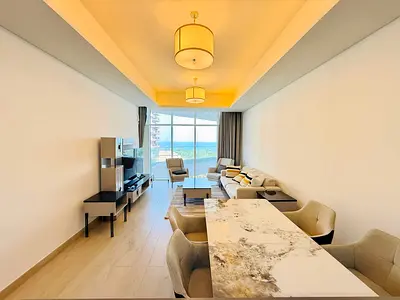 Direct Sea View | Luxury Fully Furnished 1-BHK for Rent 125k 4 Cheques | Stunning Burj Al Arab View