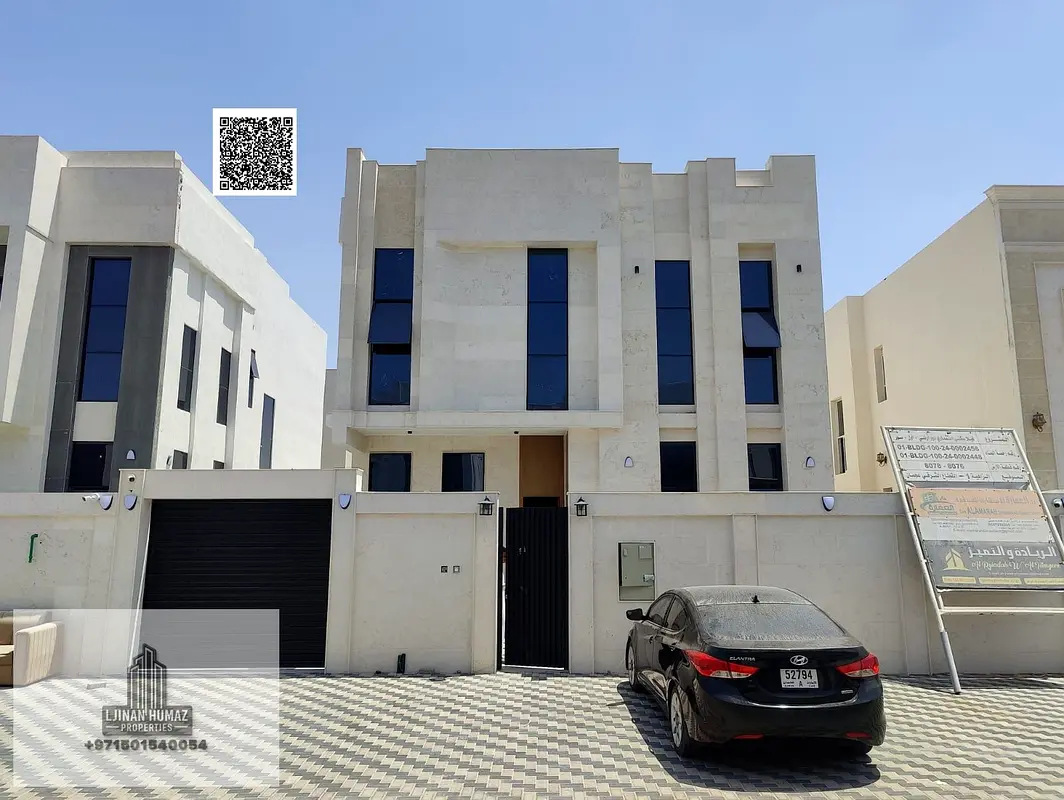 فيلا للبيع في منطقة الزاهية هشامل رسوم التسجيل 5 غرف ومجلس وصاله وغرفه خادمه مع امكانيه التمويل البنكي