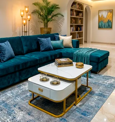 Luxury Living Room Furniture Set – Modern Coffee Tables