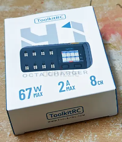 ToolkitRC H1 Octa Charger 8‑Channel 67W Max 2A Max