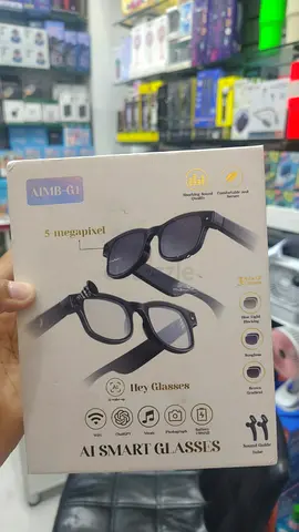 AIMB-G1 AI Smart Glasses with 8MP Camera, ChatGPT & WiFi (3 Lens Sets Included)