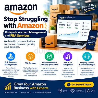Stop Struggling with Amazon: Complete Account Management and FBA Services