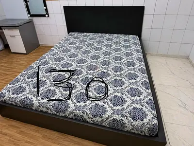 King size bed frame with mattress - good condition