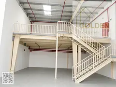 Warehouse with 37 kW Power, Mezzanine, and Spacious Setback for Loading and Unloading